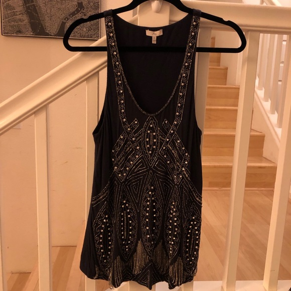 Joie Tops - Joie Navy Crystal rhinestone tank Medium